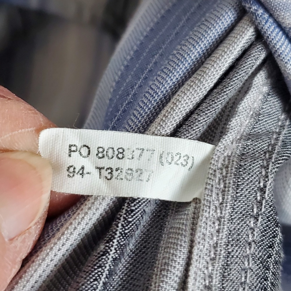 Tommy Bahama Men's Button Up Shirt Size XL Long Sleeves Striped Blue Gray White - Picture 12 of 16